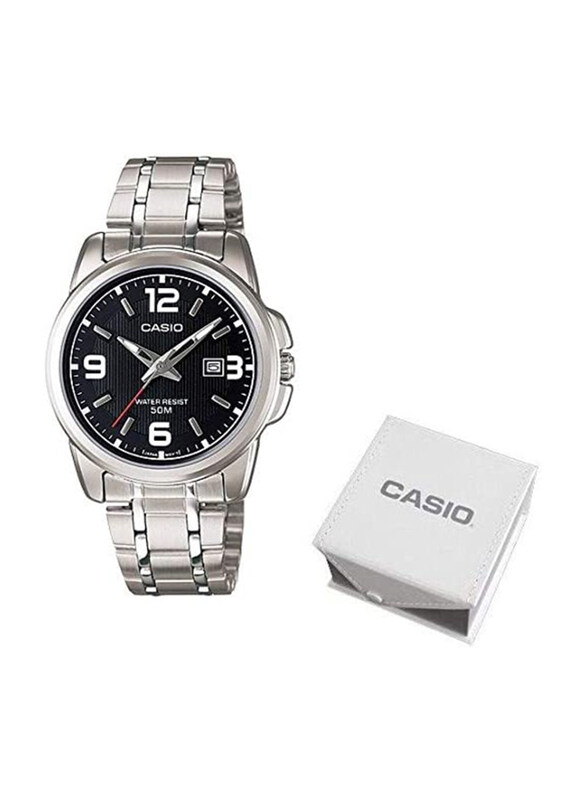 

Casio Analog Watch for Women with Stainless Steel Band, Water Resistant, LTP-1314D-1AV, Silver-Black