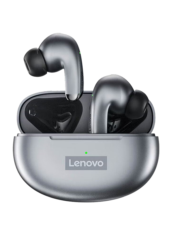 Lenovo LP5 TWS Bluetooth/Wireless In-Ear Sport Gaming Earbuds, Silver