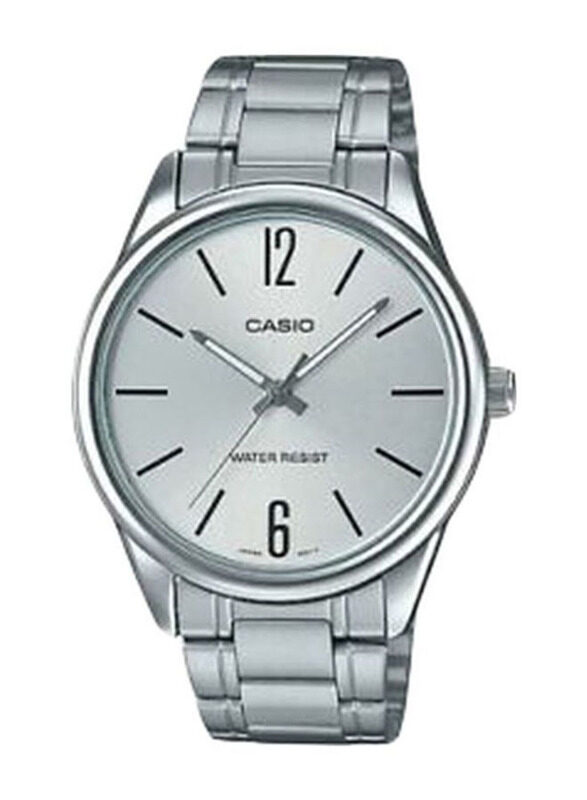 

Casio Enticer Watch for Men with Stainless Steel Band, Water Resistant, MTP-V005D-7BUDF, Silver