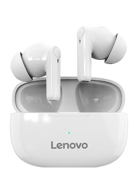 Lenovo HT05-W Wireless In-Ear Earbuds with Charging Case, White