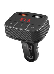 Promate Car Wireless FM Modulator with Quick Charge 3.0 Port, Black