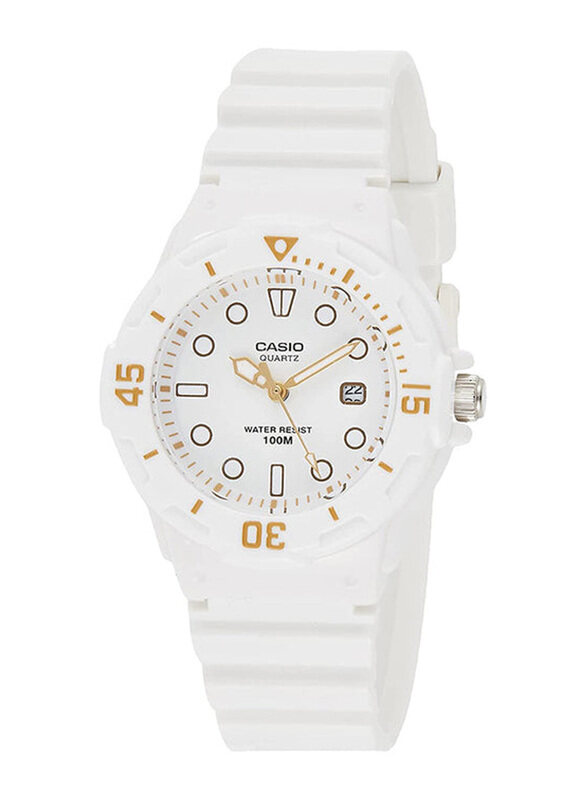 

Casio Analog Watch for Women with Resin Band, Water Resistant, LRW-200H-7E2VDF, White