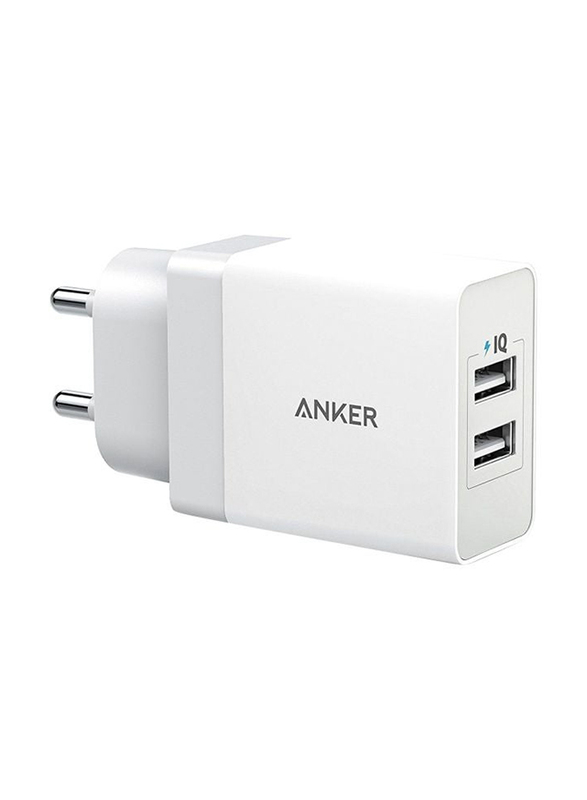 Anker PowerPort USB UK Wall Charger, White