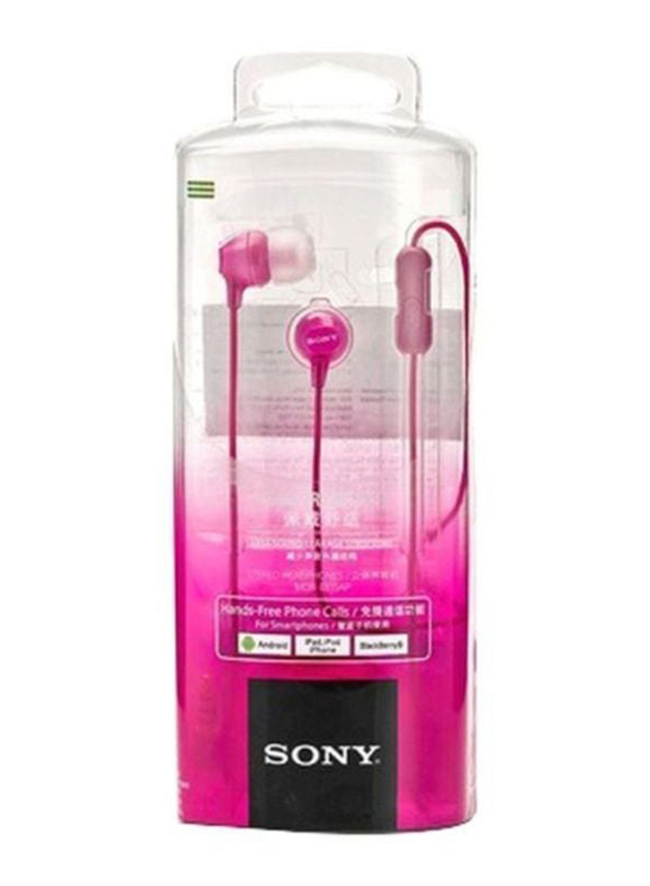 Sony In-Ear Headphones, MDR-EX15AP, Pink