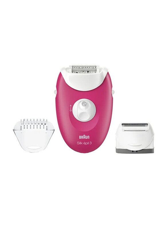 

Braun Silk-epil 3 Corded Hair Epilator, 3410, Pink/White