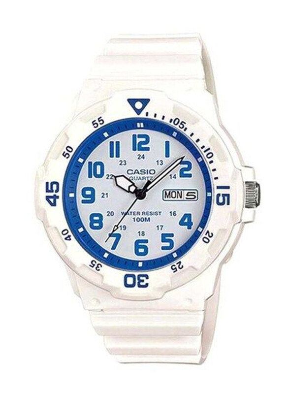 

Casio Youth Analog Watch for Men with Resin Band, MRW-200HC-7B2V, White-White