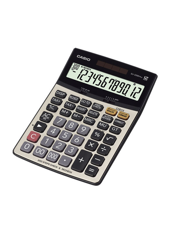 

Casio 12-Digits Desk Calculator, Dj-220Dplus, Multicolour