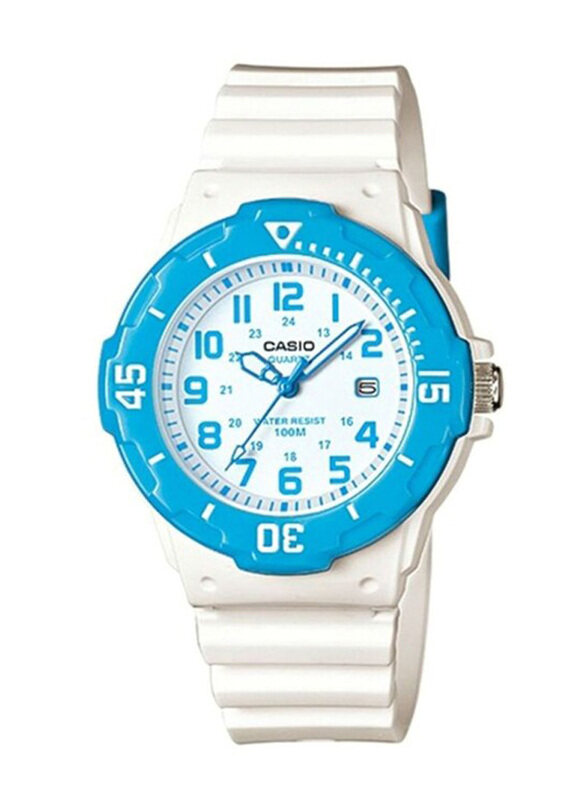 

Casio Analog Watch for Women with Resin Band, Water Resistant, LRW-200H-2B, White