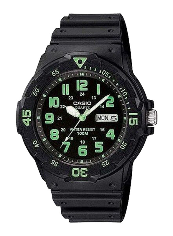 

Casio Quartz Analog Watch for Men with Resin Band, MRW-200H-3BVDF, Black-Black