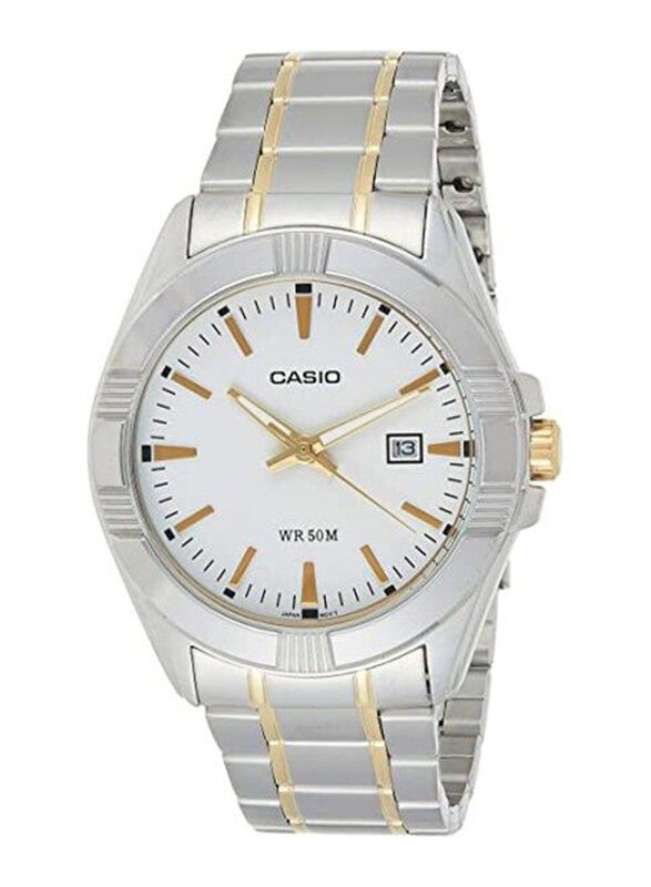 

Casio Analog Watch for Men with Stainless Steel Band, Water Resistant, MTP-1308SG-7A, Silver-Silver