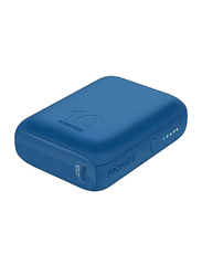 Promate 10000mAh Ultra-Compact Power Bank with 22W PD & Quick Charge 3.0, Blue
