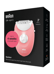 Braun Smartlight Silk-Epilator with 2 Speed ​​Settings, SE3176, Peach