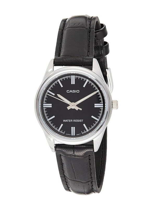 

Casio Analog Watch for Women with Leather, Water Resistant, LTP-V005L-1A, Black