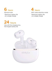 Lenovo XT98 Live Pods Active Noise Cancellation In-Ear Gaming Headphone for Game and Music, White