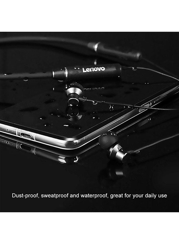 Lenovo HE05 Bluetooth Wireless In-Ear Neckband, Black