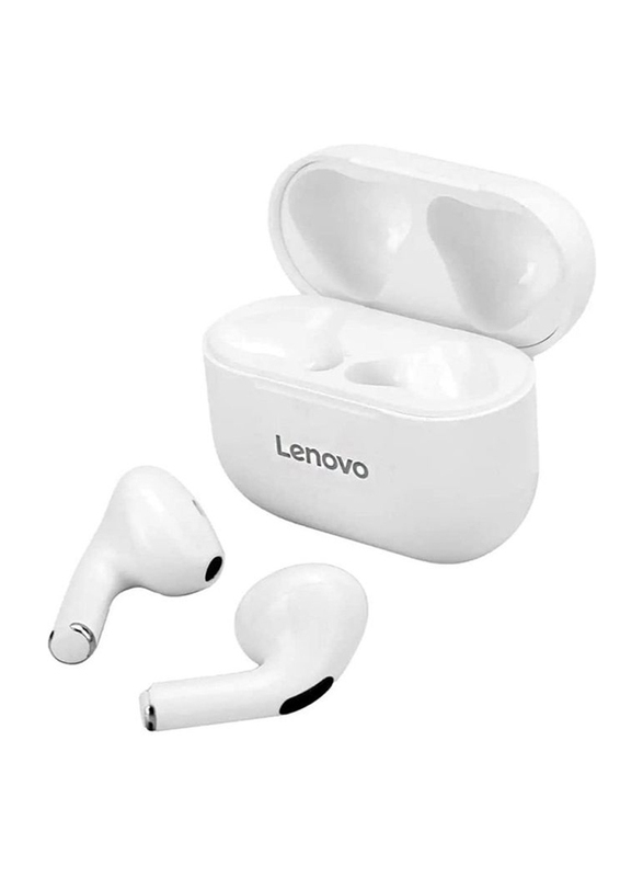 Lenovo LP40 True Wireless In-Ear Earbuds with Touch Control, White