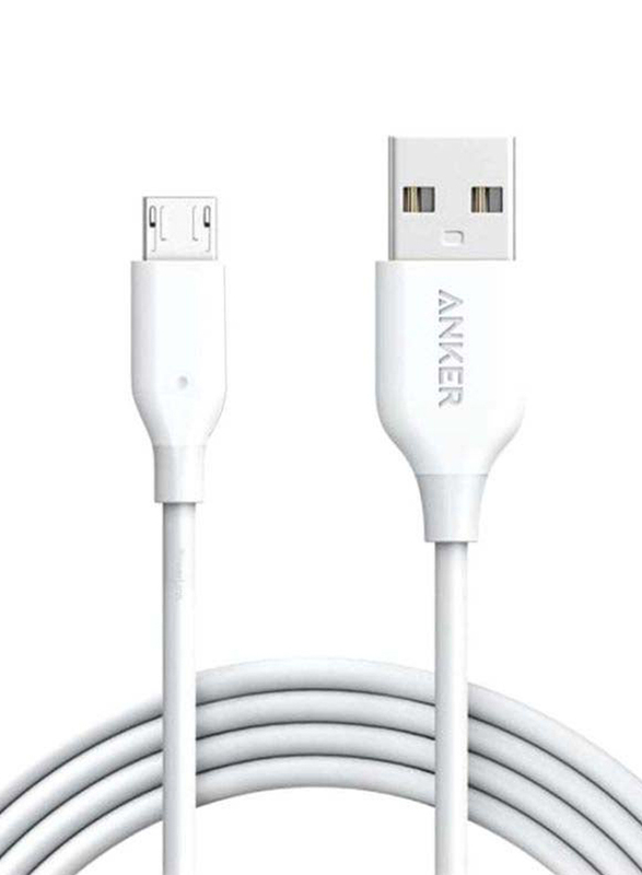 Anker 2-Feet Micro USB Charging Cable, Fast Charging USB A Male to Micro USB for Smartphones, White