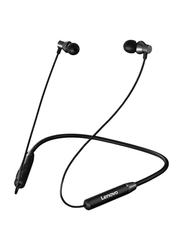 Lenovo HE05 Bluetooth Wireless In-Ear Neckbands, Black