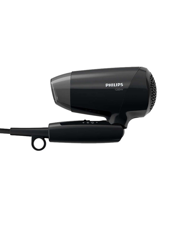 Philips Essential Care Hair Dryer with Nozzle, 1200W, BHC010-BLK, Black