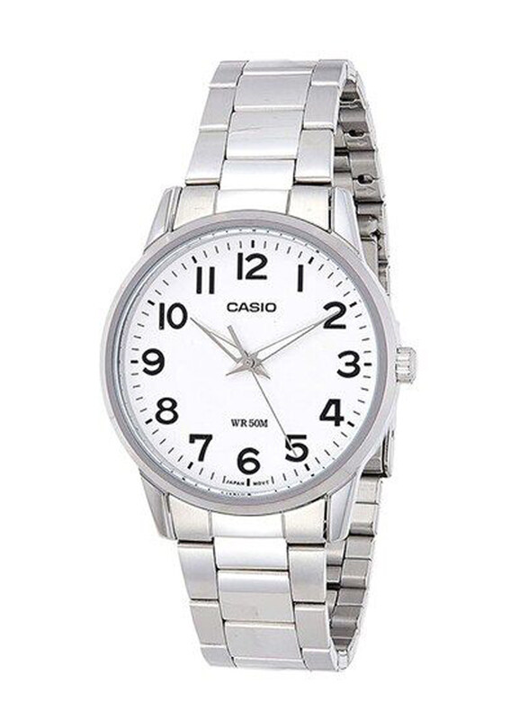 

Casio Enticer Quartz Analog Watch for Men with Stainless Steel Band, MTP-1303D-7BVDF, Silver-White