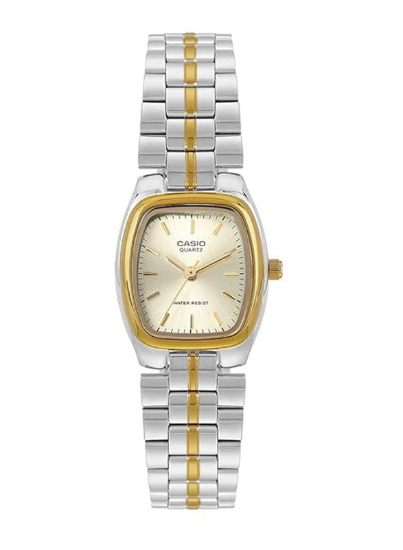 

Casio Analog Watch for Women with Stainless Steel Band, Water Resistant, LTP-1169G-9ARDF, Multicolour-Gold