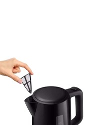 Philips 1.7L Electric Plastic Kettle, 2200W, HD9318/01, Black