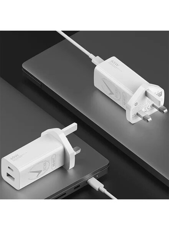Xiaomi 65W Charger with USB-A to Type-C GaN Car Charging, Black