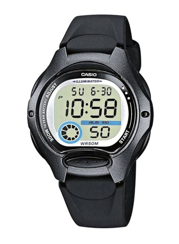 

Casio Youth Digital Watch for Men with Resin, Water Resistant, LW-200-1BV, Grey-Black