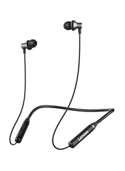 Lenovo Wireless BT5.0 Sports Sweatproof Neckband Magnetic Earbuds with Mic, HE05, Black