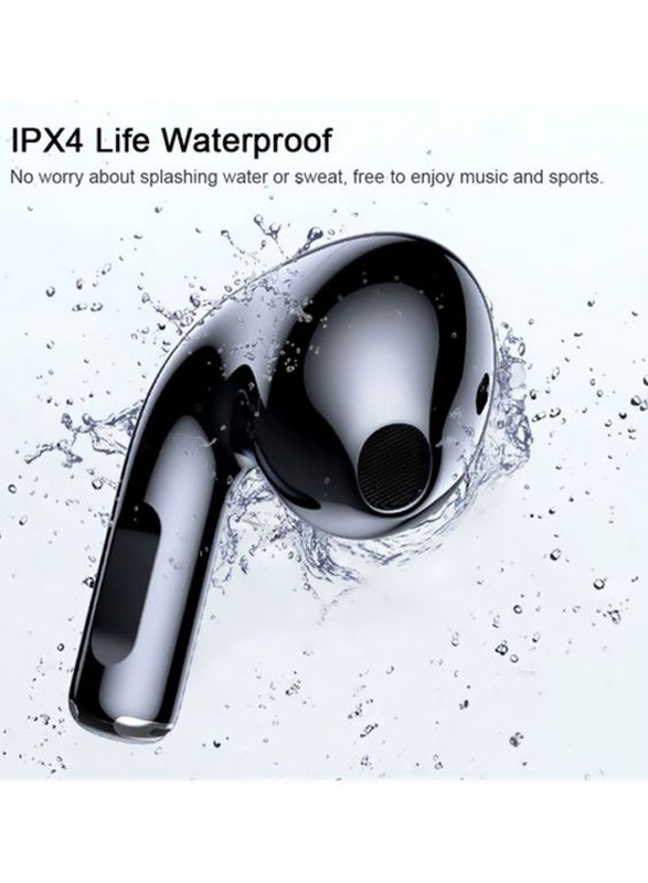 Lenovo TWS Wireless Earphone Bluetooth 5.0 Dual Stereo Bass Touch Control IP54 Life Waterproof, LP40, Black