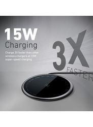 Promate Ultra-Fast 15W Mag-Safe Qi Magnetic Charging Pad, Black