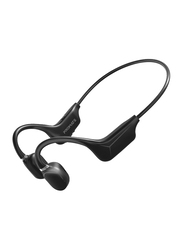 Promate Bone Conduction Headphones with Lightweight Design Mic Sweatproof & Button Controls Ripple, Black