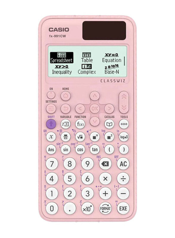 

Casio Classwiz CW Series Non Programmable Scientific Calculator, FX 991CW PKWDT, Pink