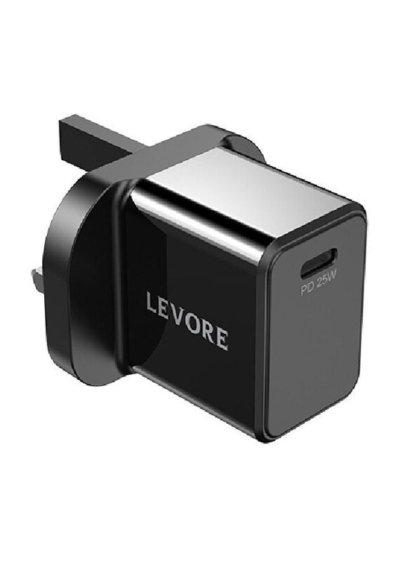 

Levore 25W UK Wall Charger, Black