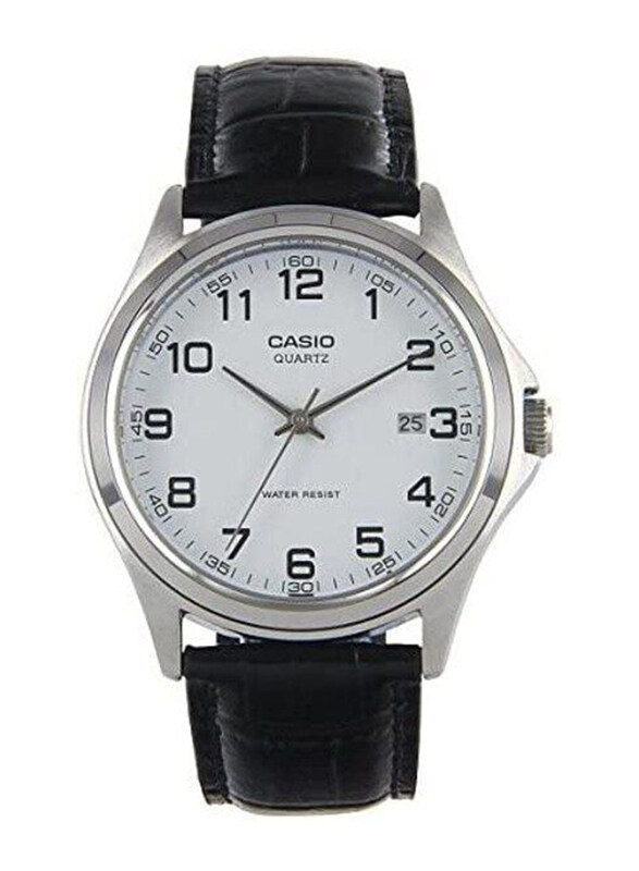 

Casio Analog Watch for Women with Leather Band, Water Resistant, MTP-1183E-7BDF, Black-White