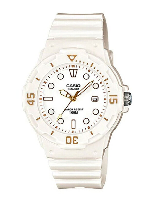 

Casio Analog Watch for Women with Resin Band, Water Resistant, LRW-200H-7E2V, White