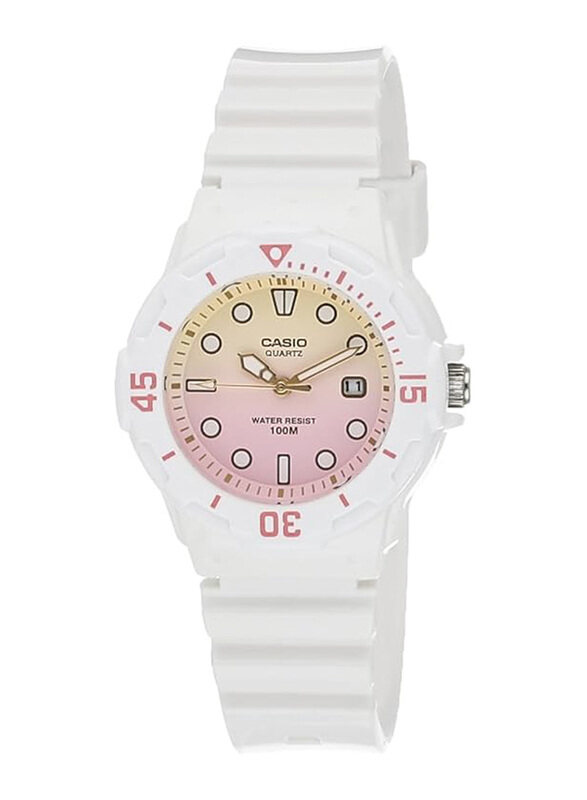 

Casio Analog Watch for Women with Resin Band, Water Resistant, LRW-200H-4E2VDR, White-Multicolour