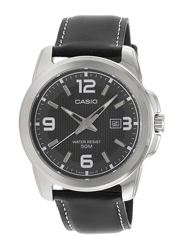 

Casio Analog Watch for Women with Leather Band, Water Resistant, LTP-1314L-8AVDF, Black