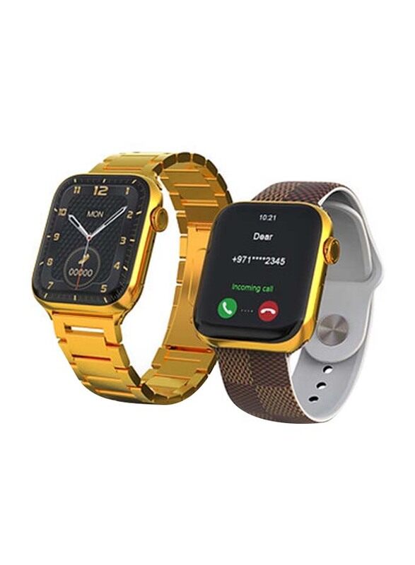 

Haino Teko G8 Max 45mm Smartwatch, Waterproof With One Extra Strap, Gold