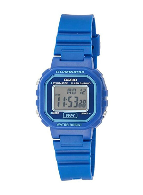 

Casio Youth Series Digital Watch Unisex with Resin Band, Water Resistant, LA-20WH-2ADF, Blue-Clear