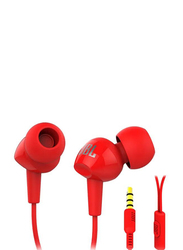 JBL C100SI Wired In-Ear Earphones With Mic, Red