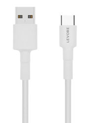 Levore 1-Meter USB Type A Cable, USB Type A to USB Type C for Smartphones/Tablets, White