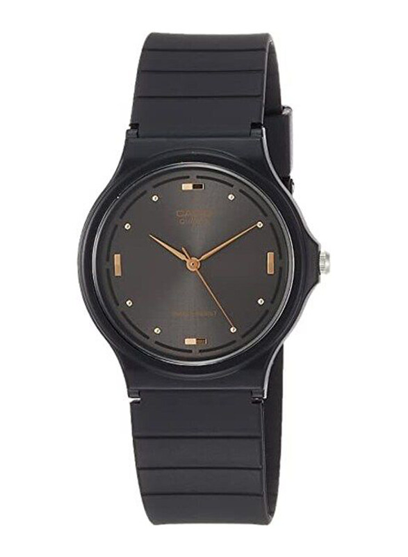 

Casio Quartz Analog Watch Unisex with Resin Band, MQ-76-1A, Black-Grey