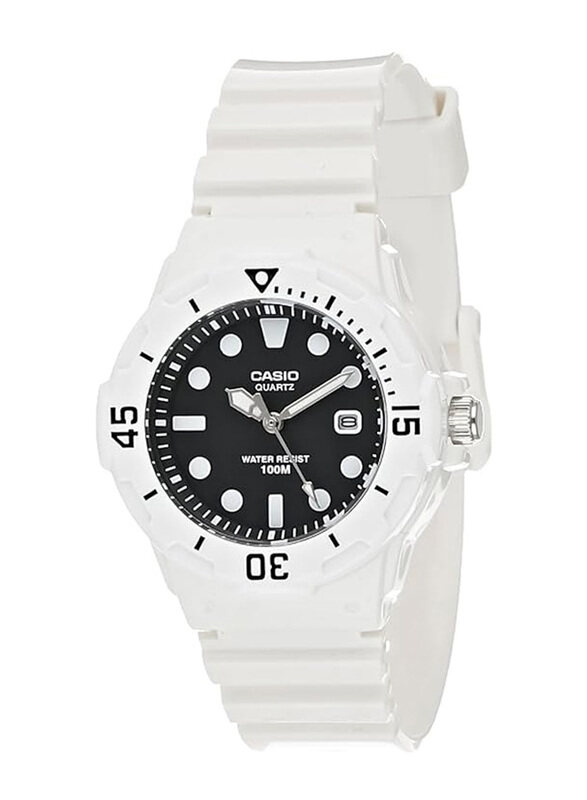 

Casio Analog Watch for Women with Resin Band, Water Resistant, LRW-200H-1EVDF, White-Black