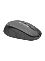 Promate 2.4G Professional Precision Tracking Comfort Grip Wireless Optical Mouse with USB Nano Receiver, Black