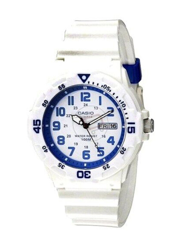 

Casio Youth Analog Watch for Men with Resin Band, MRW-200HC-7B2VDF, White-White