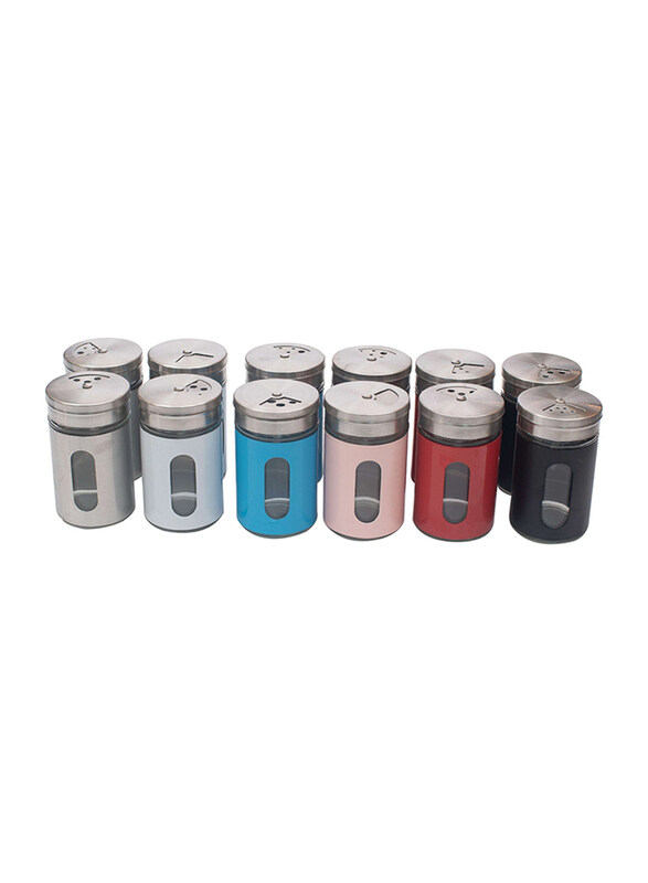 

Falez Salt and Pepper Bottle, 12 Pieces, Multicolour