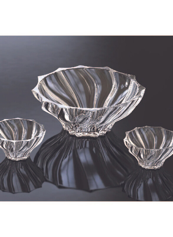 

Cityglass 7-Piece Twist Bowl Set with Tray Gift Box, Clear