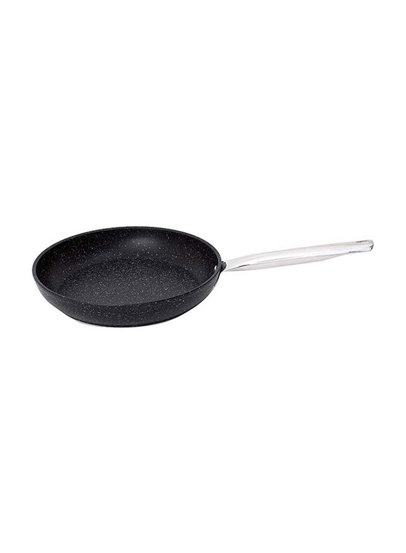 Falez 30cm Non Stick Granite Black Line Fry Pan, Black