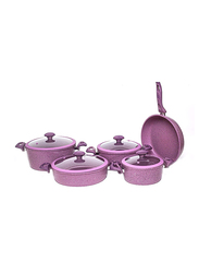 Falez 9-Piece Ultima Cookware Set, Purple